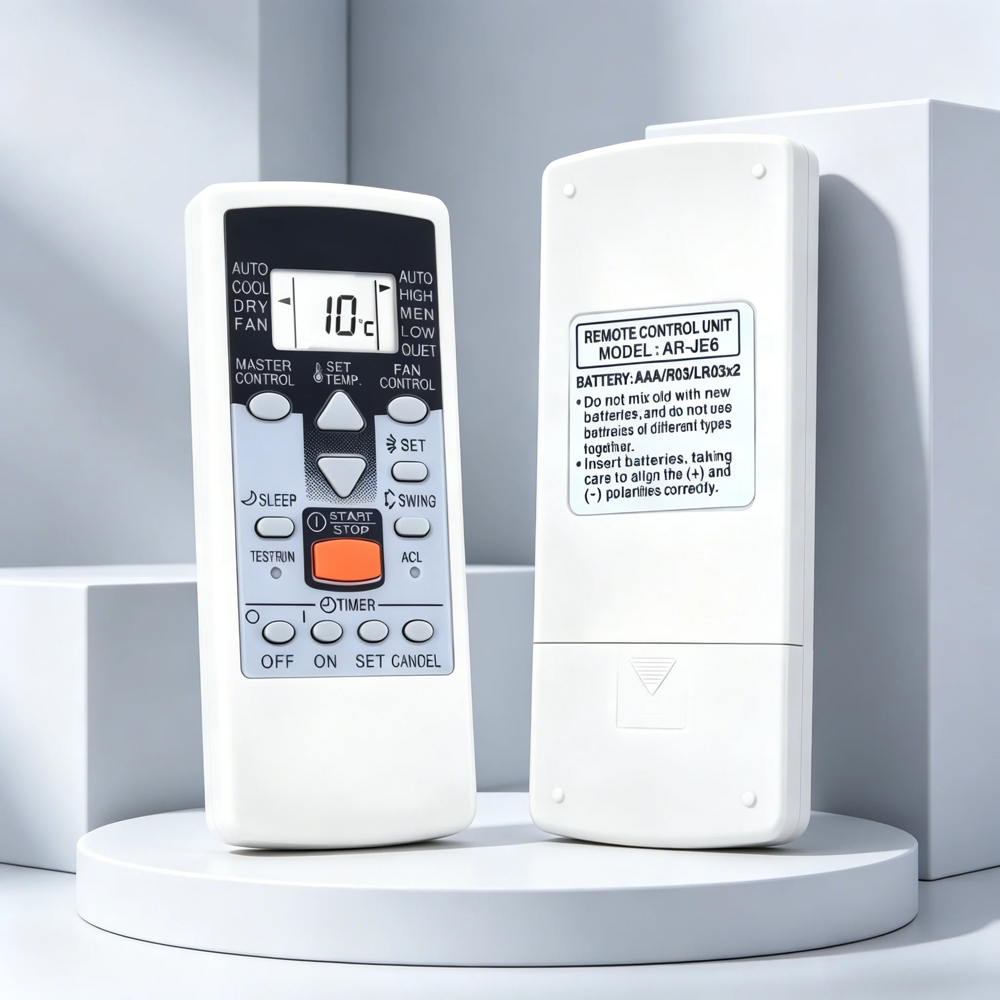Fujitsu Air Conditioner Remote Control AR-JE6 High Sensitivity Direct Replacement No Programming Required