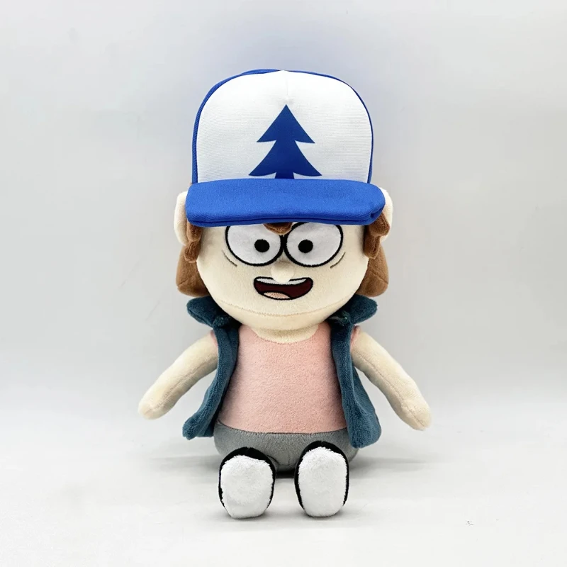 25-28cm Gravity Falls Plush Mabel Pines Dipper Pines Anime Sitting Posture Cute Figure Model Statue Doll Collection Toy Gifts