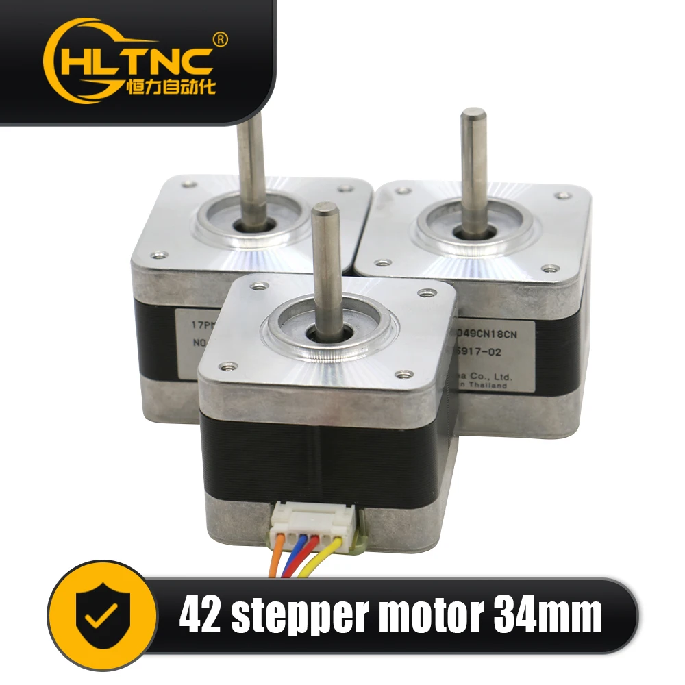 HLTNC Stappenmotor met laag koppel Nema17 0,23 nm Motor42HS34-A5-A24 0,95 2-fase hybride stappenmotor voor CNC-router