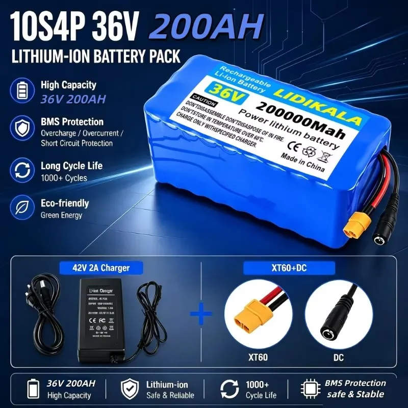 2026Neuer 36V 10S4P wiederaufladbarer Lithium-Akku 36V 20Ah Elektroroller-Akku mit eingebauter BMS-Schutzplatine, Versand aus Polen