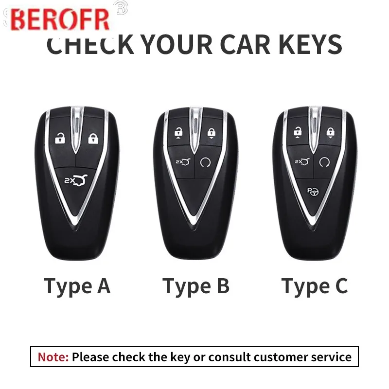 Leather Car Key Fob Case Cover For Changan CS35PLUS CS35 Plus CS55 PLUS CS75 PLUS Eado UNI-T UNI K Oushang X5 X7 EV 2019-2022