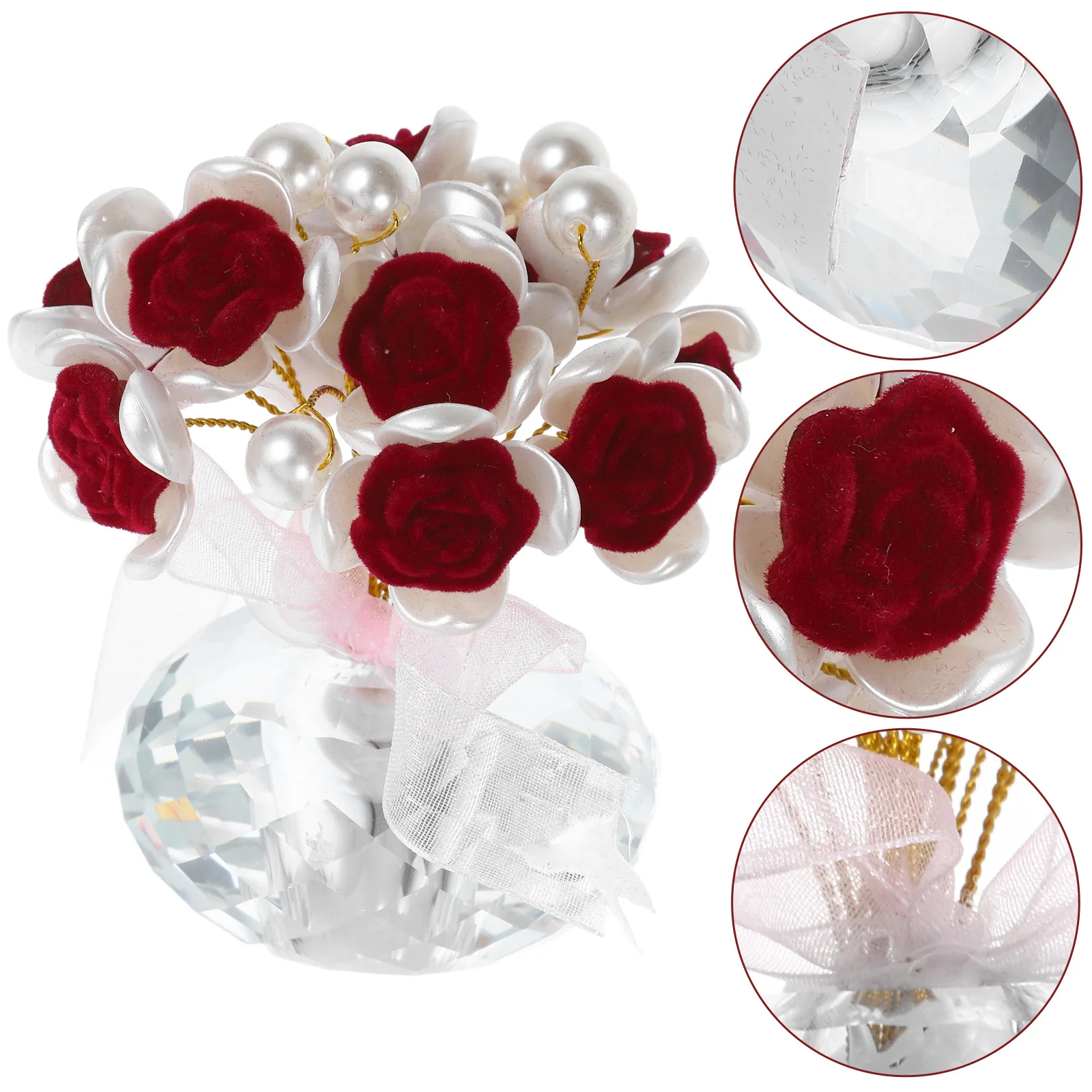 

Car Interior Dashboard Decor Floral Adornment Fade Resistant Elegant Design Enhance Ambiance Car Dashboard Decorations