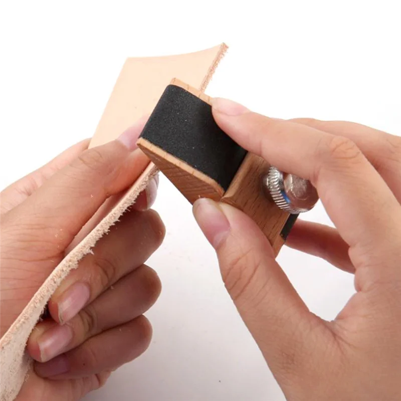 Trending Now 3Pcs Wooden Sandpaper Block Set Square Bevel Wedge Hand Sanding Block Handmade Leather Edge Grinding Polishing Tool