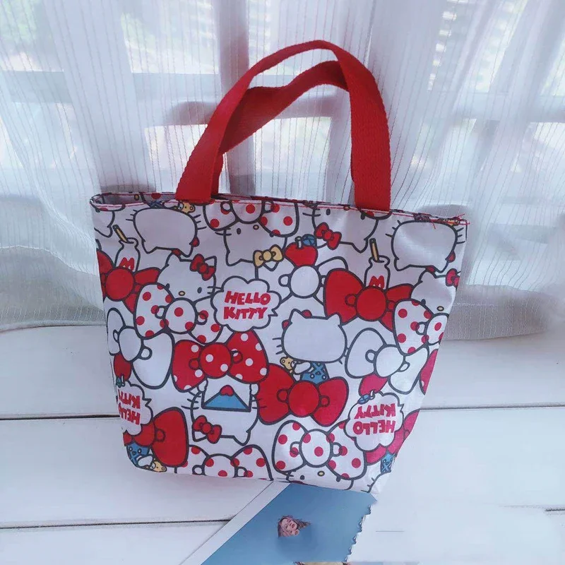 Sanrio Hello Kitty Handbag New Cartoon Cinnamoroll My Melody Cinnamon Storage Bag Tote Bags Lunch Box Kettle Bag Cute Anime