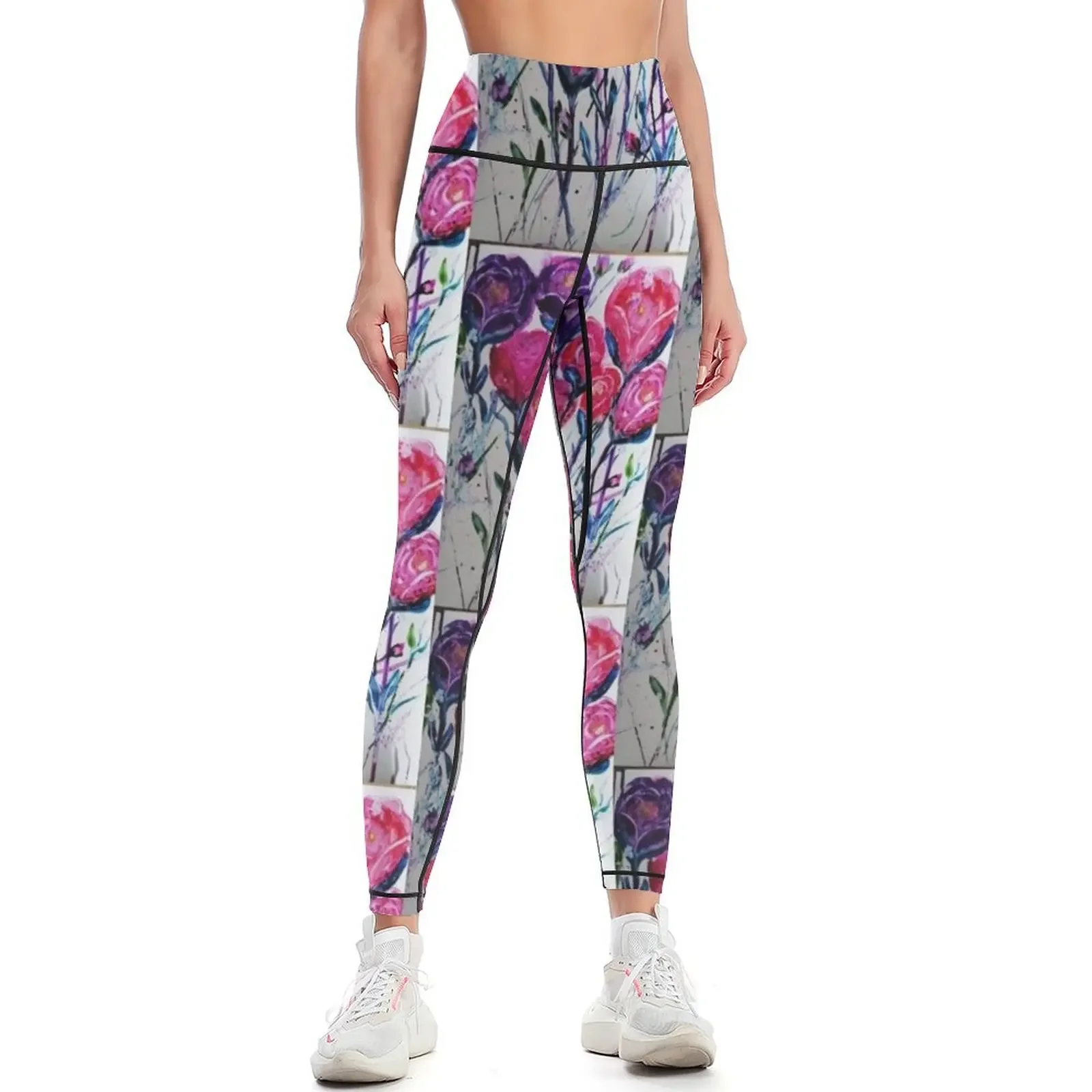 Mallas de rosas abstractas, leggins push up para mujer, ropa deportiva para gimnasio, pantalones deportivos para mujer, mallas para mujer