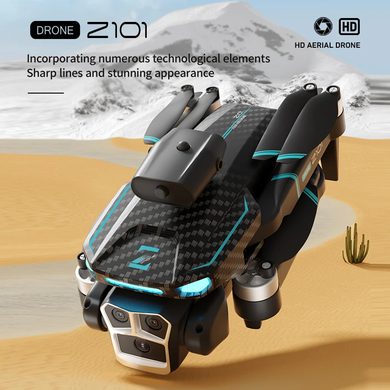 Z101 스마트 RC 드론, 4k 비디오 ESC 브러시리스 드론, 360 도 롤링, 미니 셀카 드론, 야외 에어 호버, 4 방향 장애물 회피