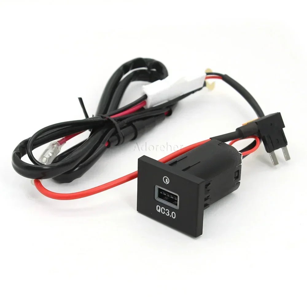 USB Charger Socket Fast Charge Adapter QC3.0 Power Outlet Switch for Ford Focus 2 Mk2 2009 2010 2011 Car Electronics Accessories