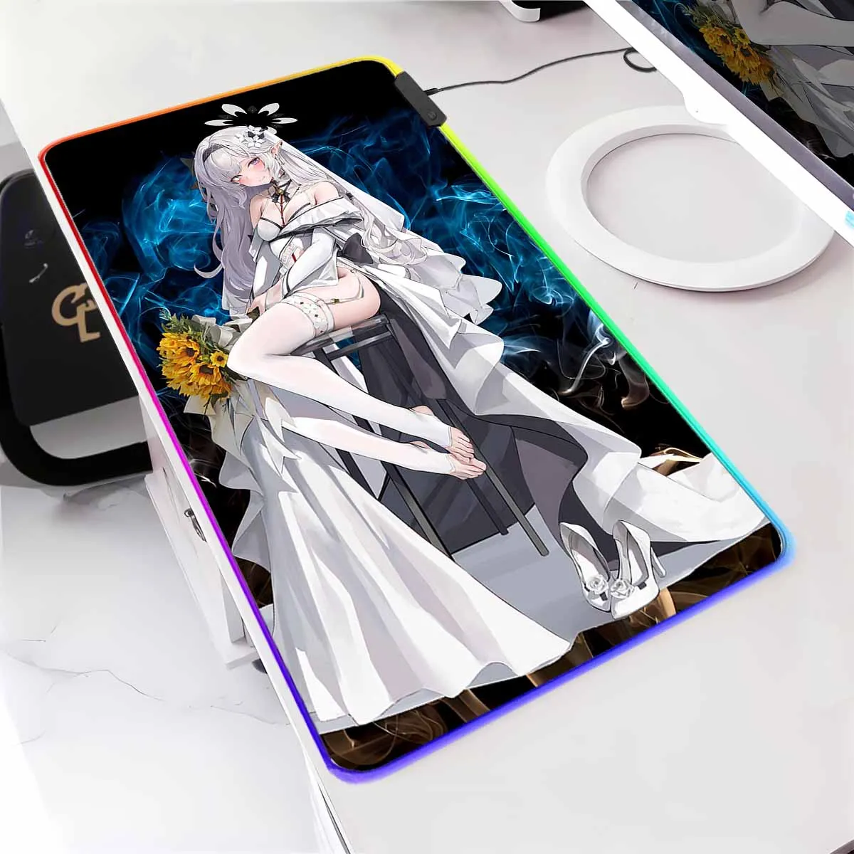 

Коврик для мыши RGB BA Buraka Настольный коврик Игровые коврики Большой ковер Офисные компьютерные коврики для мыши Himari Anime Girl Deskmat Офисный коврик Коврик для мыши