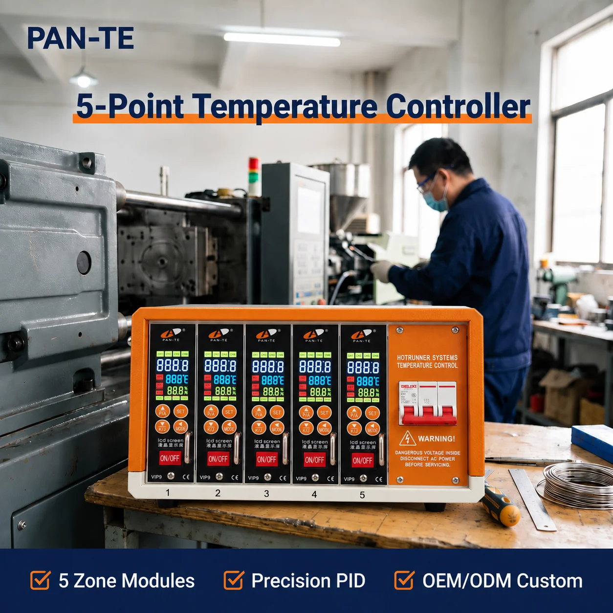 Customization 5-Point Card Type Dc Hot Runner Temperature Controller Injection Mold Hot Runner Temperature Controller