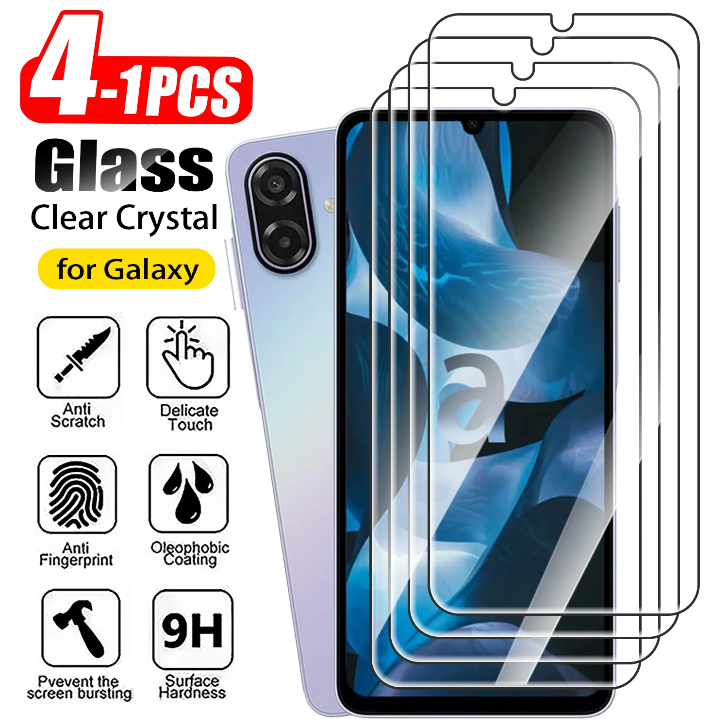 

Защитное стекло для экрана Samsung Galaxy A56 A36 A26 A16 4G 5G A06, закаленное стекло для Samsung A07 A17 A37 A57, 1-4 шт.