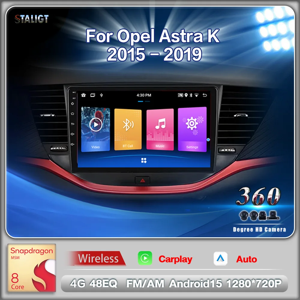 

Andriod 13 Carplay Android Auto Wireless Bluetooth wifi For Opel Astra K 2015 - 2019 Car Radio DSP Subwoofer Car Video 4G 2 din