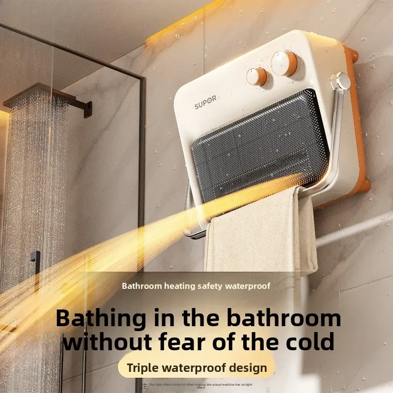 Wall Heater for Bathroom, 2000W Space Heaters with Plug, Floor or Wall Portable Heater, 3 Modes, 2s Fast Heating Heater for Room