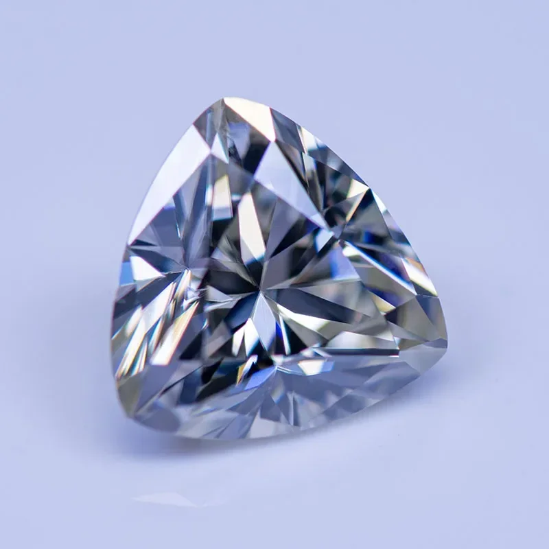 Moissanite Diamond Primary Color Brilliant Yellow Trillyon Cut Lab Created Gemstone for Charms Women Jewelry with GRA Report