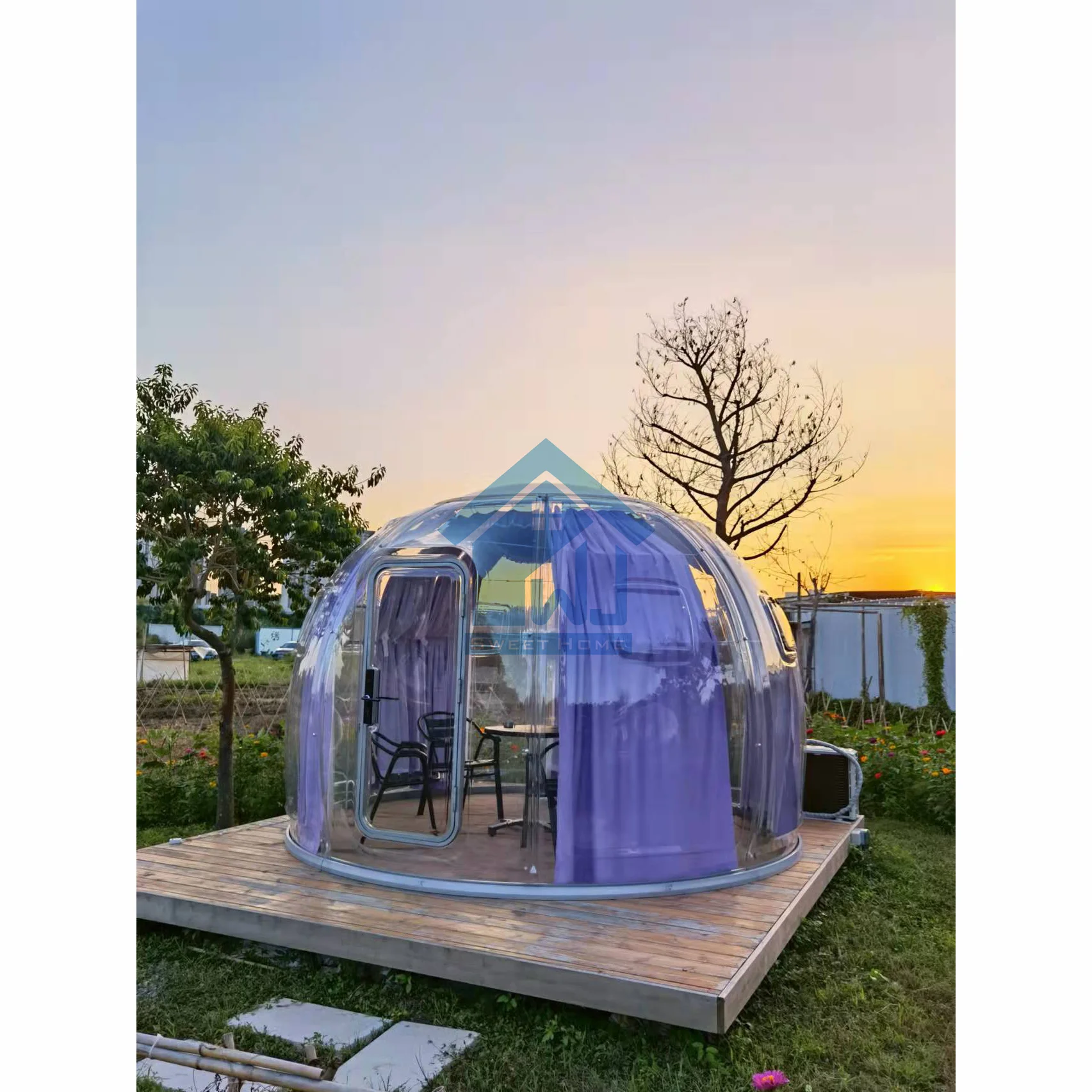Hot Selling Transparent Dome Tent Bubble-Style Polycarbonate Starry Sky Room for Hotel Camping Aluminum Plastic Frame Balcony