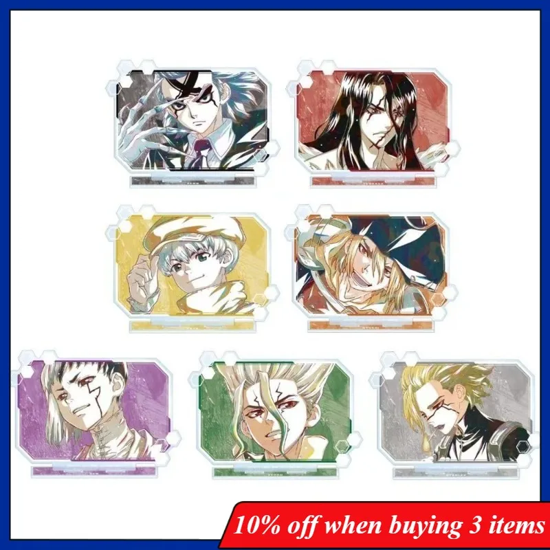 Anime Peripherals Senku Ishigami Figure Acrylic Stand Xeno Houston Wingfield Figurine Standing Plate Decoration Collection Toys