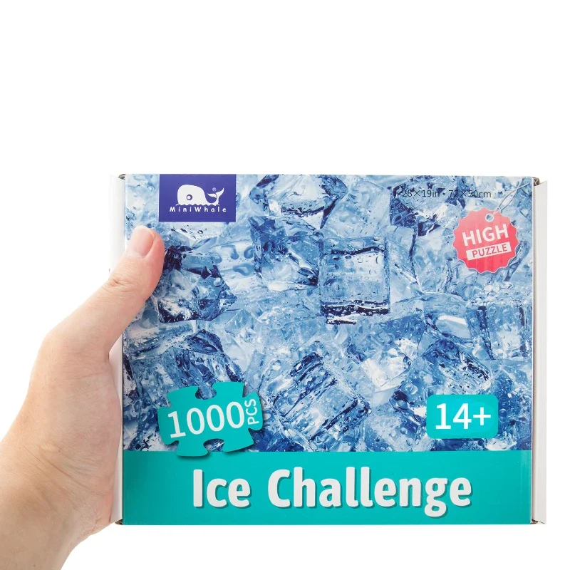 72*50cm Adult 1000 Pieces Jigsaw Puzzle Ice Challenge And Passion From Fire Beautiful Paintings Stress Reducing Toys