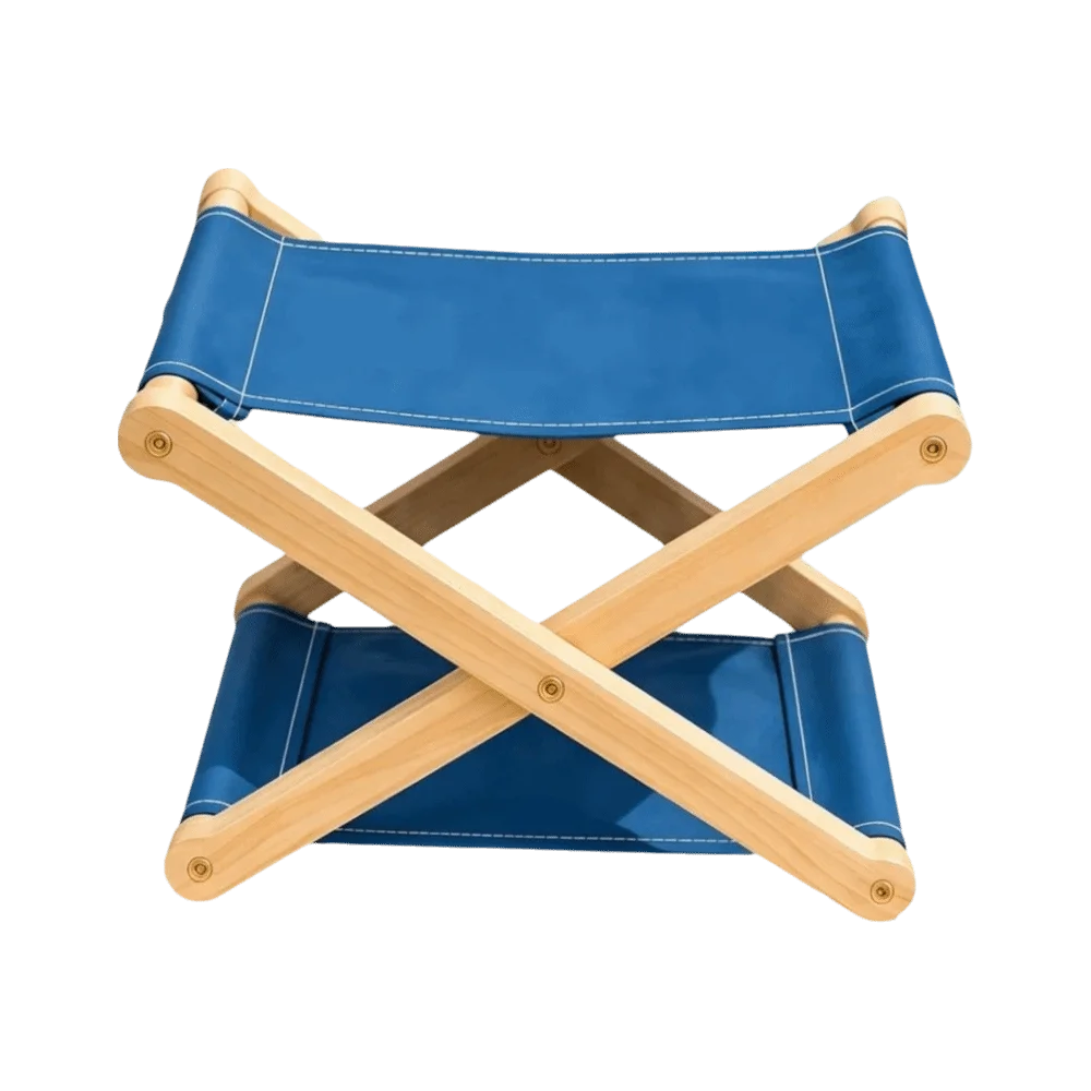 Compact Folding Wooden Beach Pillow UV Resistant Ergonomic Canvas Lounge Headrest Adjustable Height Sunbathing