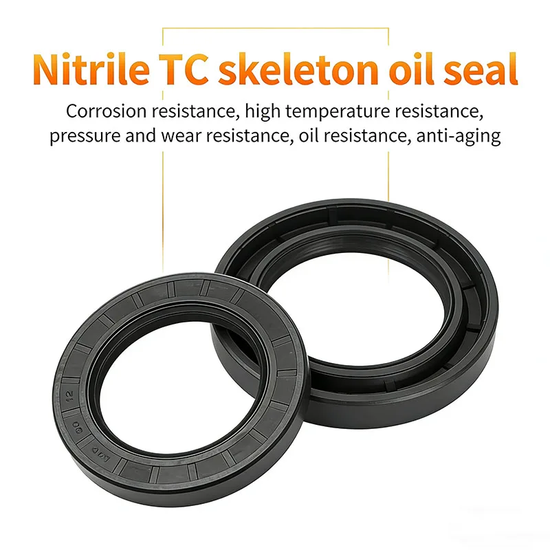 Black Nitrile Rubber Oil Seal TC/TG4/FB Type Hydraulic Cylinder Seal,ID:19MM-30MM