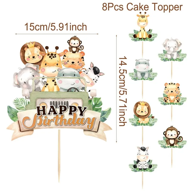 Jungle Dieren Honingraat Desktop Decor Jungle Verjaardagsfeestje Decor Kids Baby Shower 1e Verjaardag Wild Een Safari Feestartikelen