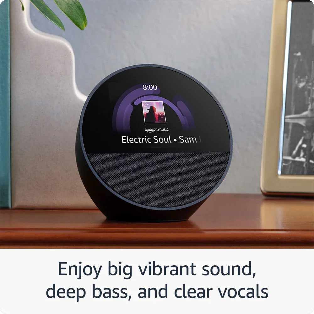 

All-new Ama Zon Smart Alarm Clock With Vibrant Sound Alexas