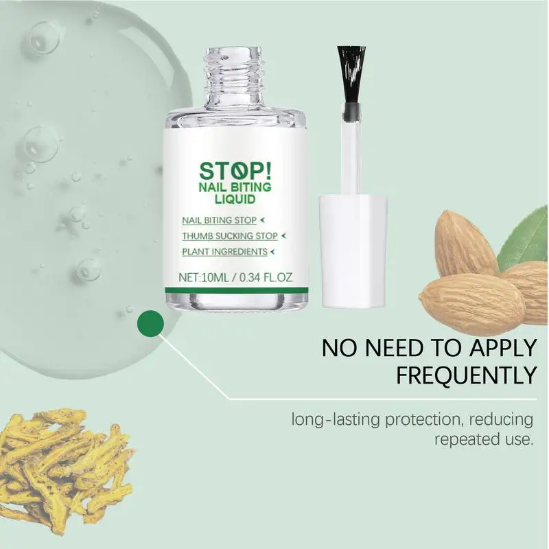 No Bite Nail Polish Bitter-Tasting Nail Care Nail Strengthener Nail Bite Stopper Safe Long-lasting Nail Biting Polish Finger image 5
