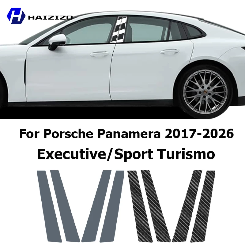 

For Porsche Panamera 2017-2026 BC Pillar Protective Film TPU Anti-Scratch Anti-Fingerprint Vinyl Sticker for Car Door Trim Cover