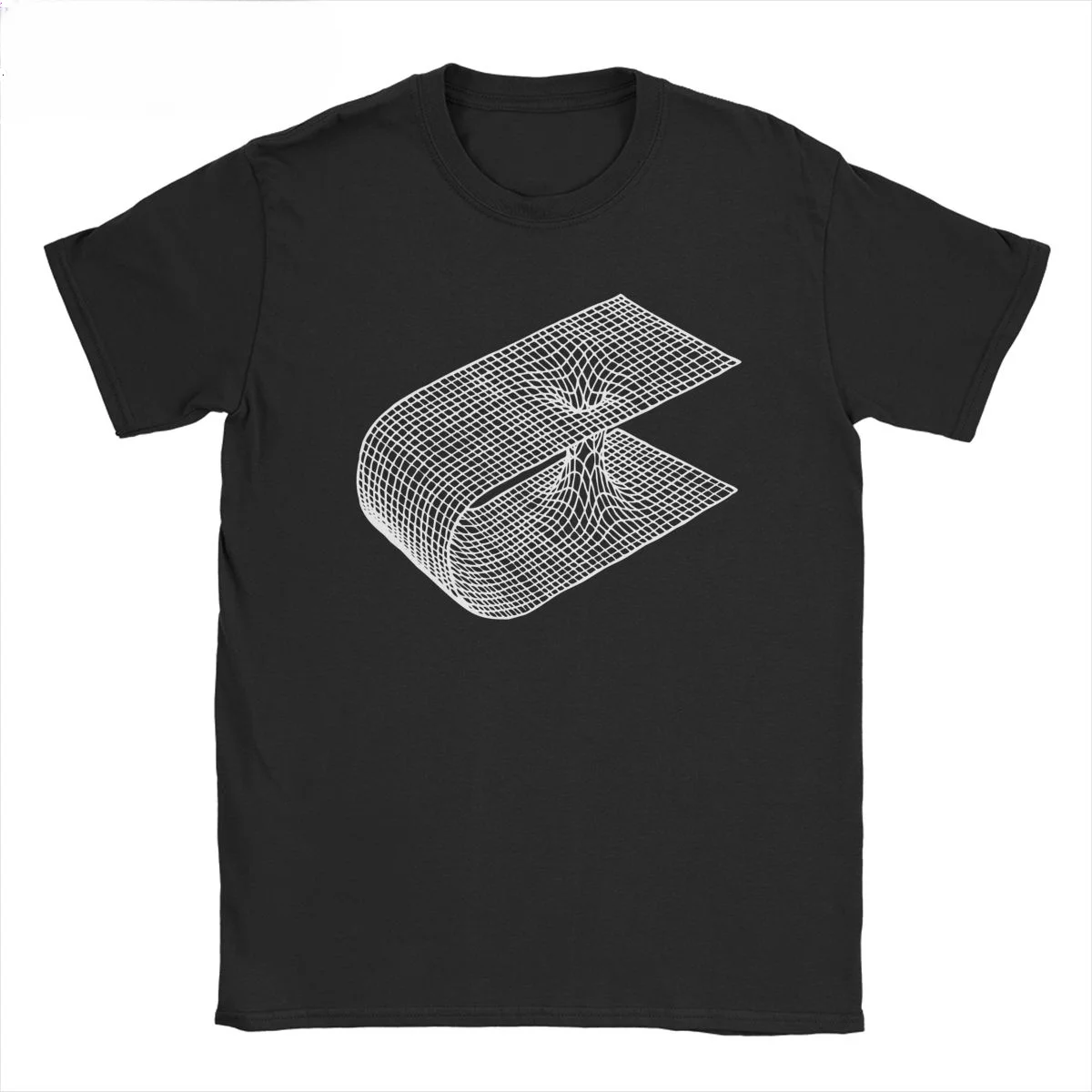 Wormhole T-Shirts for Men Quantum Mechanics Physics Science Cotton Tees Crewneck Short Sleeve T Shirts Graphic Printed Clothes