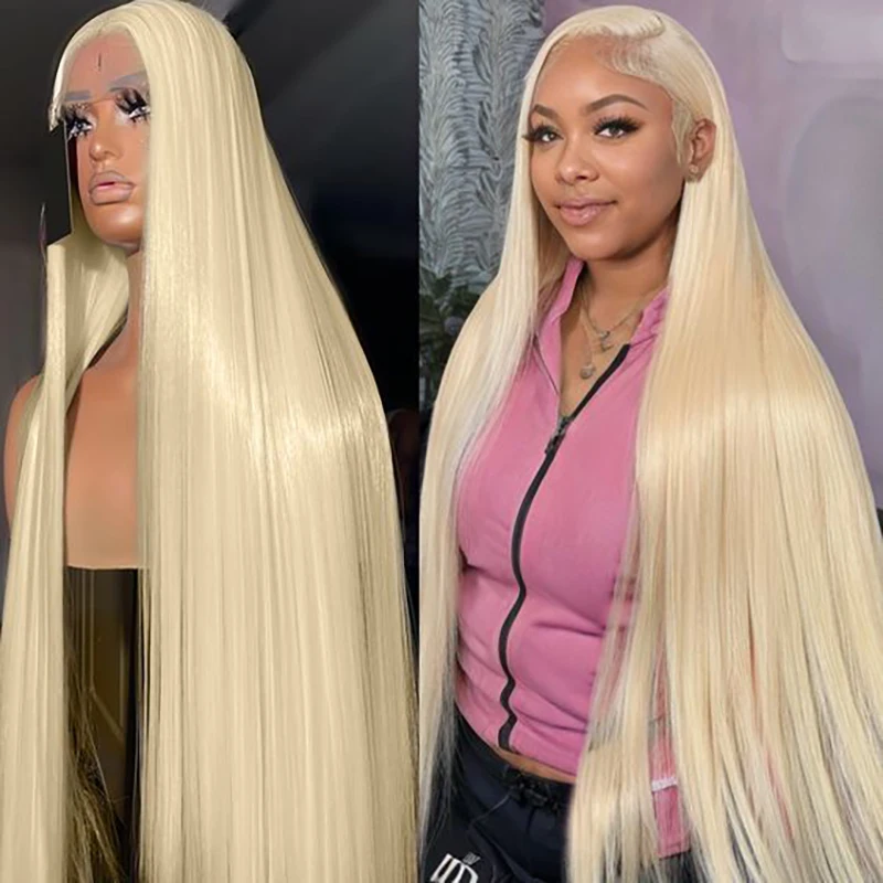 Honey Blonde 613 Lace Front Human Hair Wig Straight 13x4 Lace Frontal Wigs Human Hair Brazilian Hair 200% Density Colored Wigs