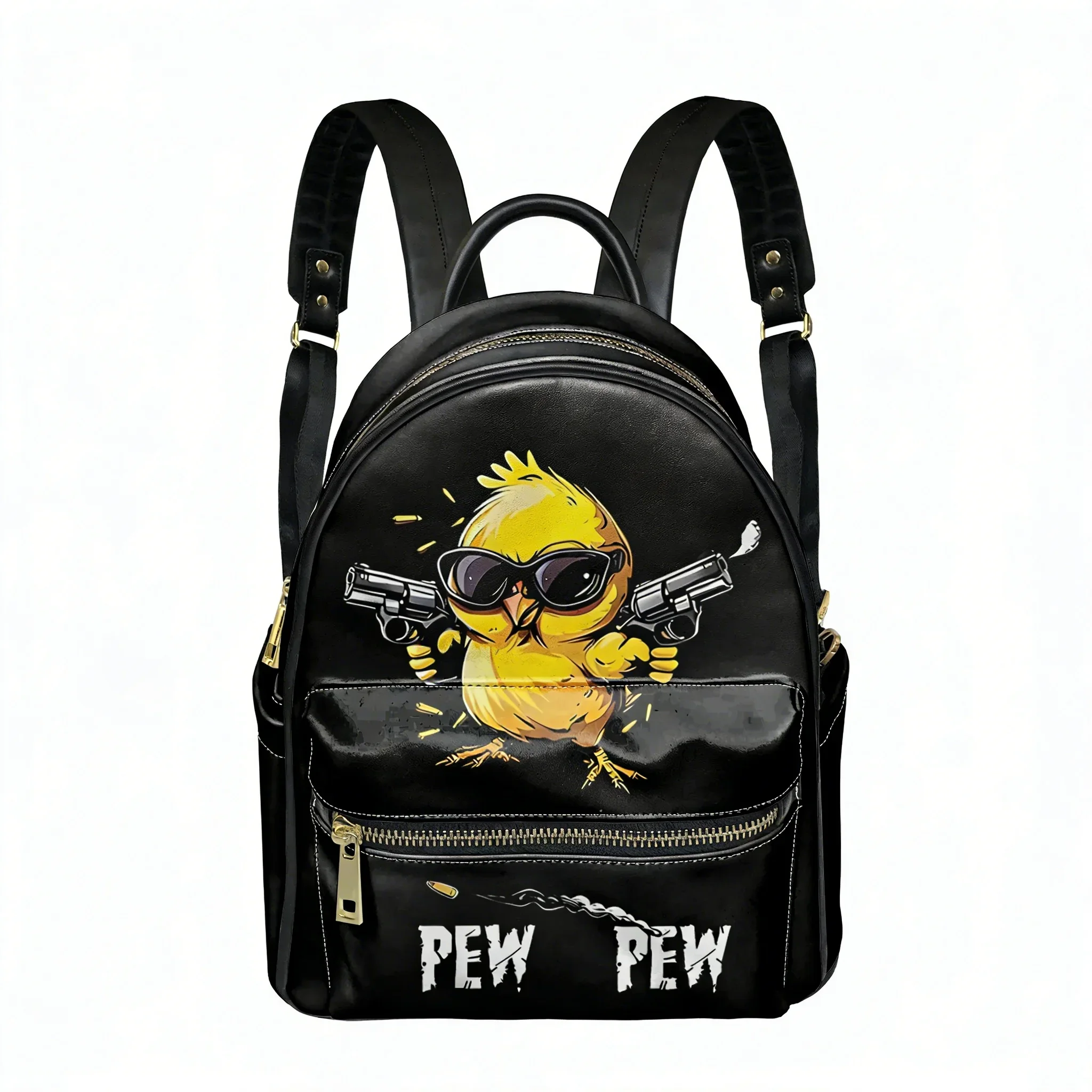 

Pew Pew Madafakas Fun Pattern Backpack Womens Men Personalized Double Shoulder Bag Business Travel Bookbag Rucksack Gift Daypack