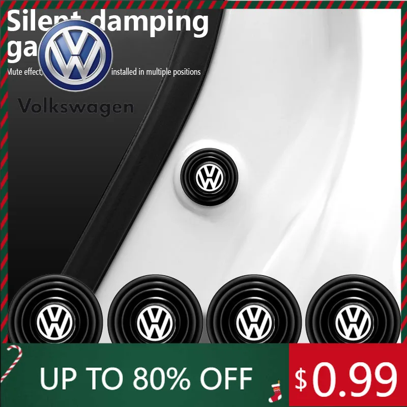 

For VW Volkswagen Jetta MK5 Golf Car Silicone Door Shock Stickers Absorber Soundproof Buffer Pier For VW Volkswagen Golf Polo Pa