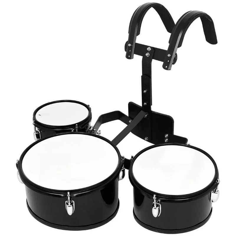 L3117 triple marching drum, multi-track multi-tape back frame, black playing snare drum