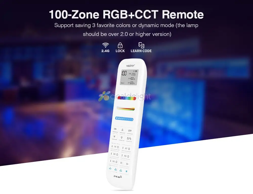 Miboxer FUT100 100 Zones Led Remote 2.4G Rf Controller Voor Milight Rgbcct Led Controller Lamp Lampen