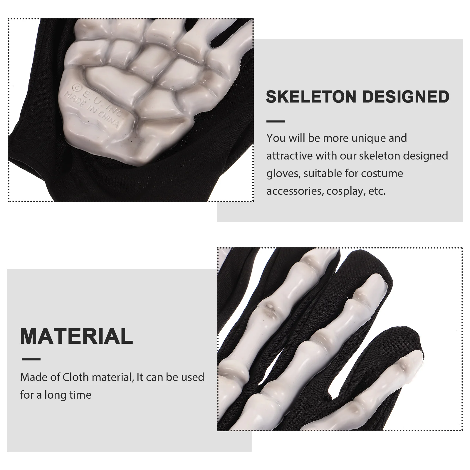 Guantes de Halloween Unisex para adultos, guantes cortos de dedo completo para mujeres, mitones góticos de Cosplay elásticos, accesorios de fiesta, nuevo, 1 par