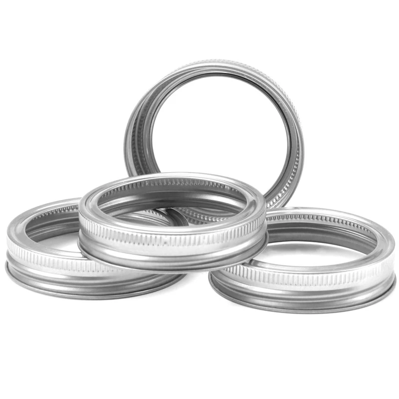 10 Pcs Canning Lids For Mason Jar Wide Mouth, Split-Type Lids Leak Proof And Secure Can Jar Caps,Silver