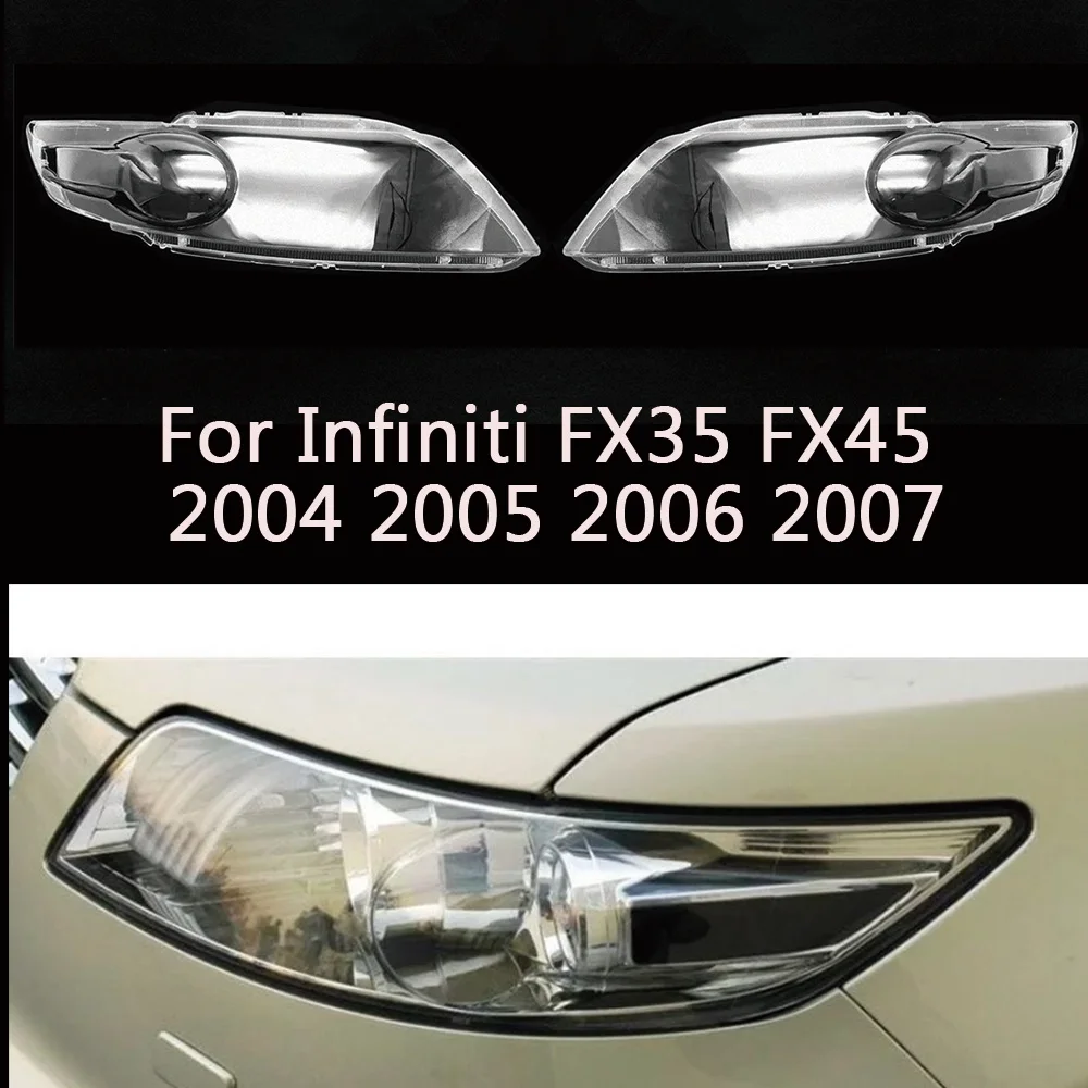 Dla Infiniti FX35 FX45 2004 2005 2006 2007 przednia osłona reflektora samochodowego klosz lampy obudowa reflektora
