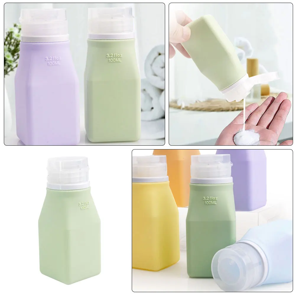 耐久性のある100mlトラベルソープディスペンサー詰め替え式シャンプーボトルコンパクトオーガナイザー（スキンケア製品用空シャンプーボトル）