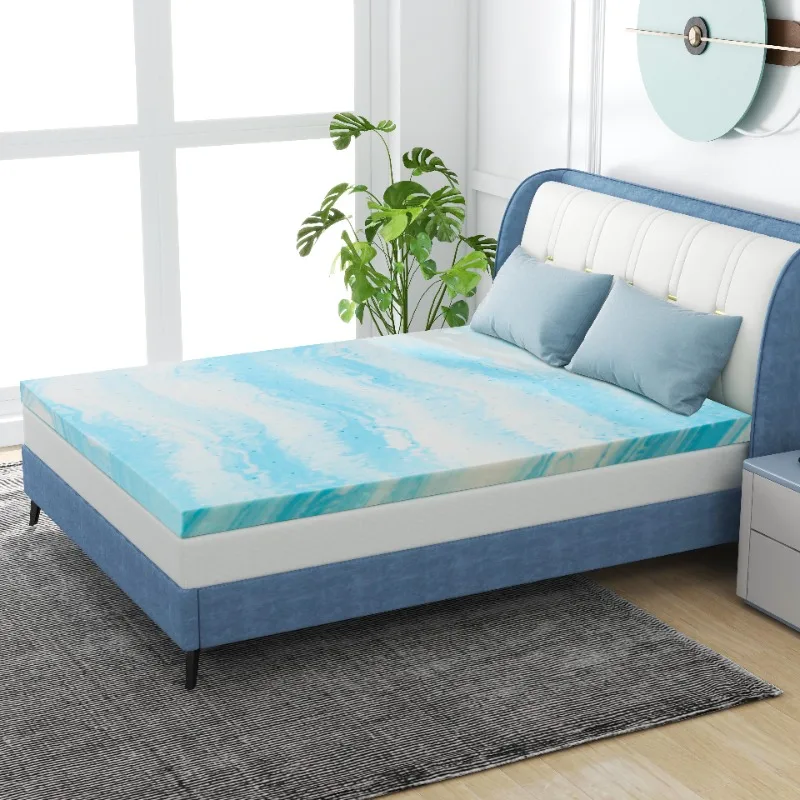 مرتبة علوية مقاس 3 بوصات، مرتبة علوية من إسفنج الذاكرة من كوين جل في صندوق