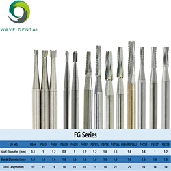 PRIMA WAVE Dental Bur Tungsten Carbide Bur Dentistry Drill Tapered Fissure Cross Head Fit High Speed Turbine Handpiece 5Pcs/Pack