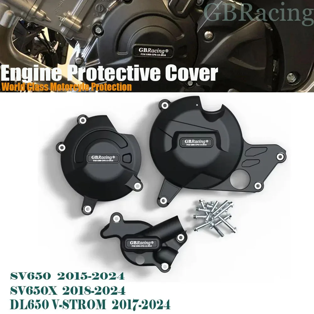 

For Suzuki DL650 V-strom 2017-2024 Secondary GBRacing Premium products Engine Cover Protection Kit Fall prevention