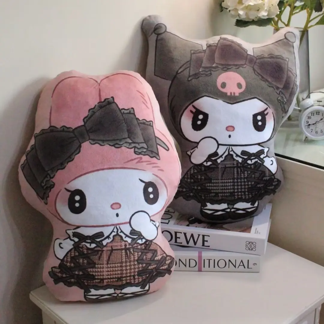 

Sanrio Kuromi My Melody Cartoon Dark Gothic Toy Anime Cute Pillow Doll Cushion Bedroom Home Deco Birthday Christmas Gift