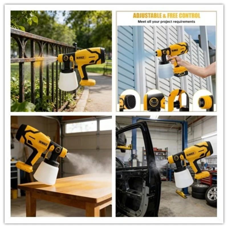 

Dewalt New 2026 Cordless Electric Spray Gun 800ML Portable Paint Sprayer High Power Auto Furniture Coating Airbrush Tool 20V