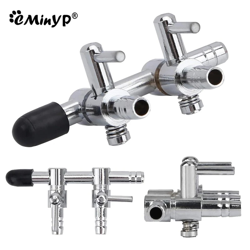 Aquarium Air Flow Control Lever Valve Distributor Splitter Oxygen Pump Accessories Fish Tank Stainless Steel Air Valve 1To5 Way