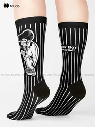 Teddy Boy Socks Womens Black Socks Unisex Adult Teen Youth Socks 360° Digital Print Harajuku Streetwear Gd Hip Hop Gift Retro