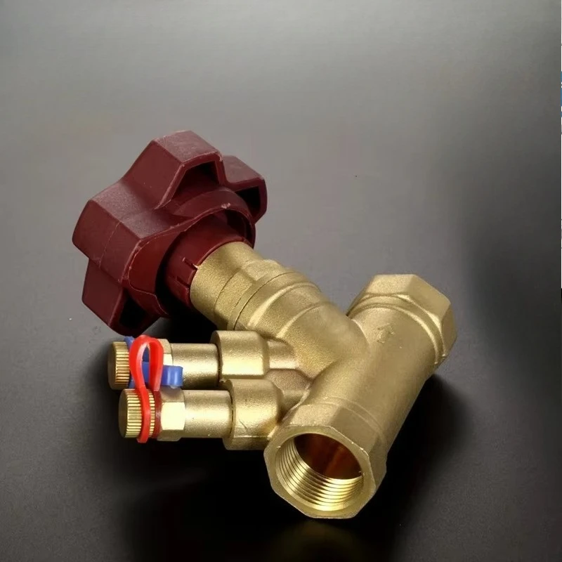 Brass Hydraulic Control Valve Threaded Balancing Valve Water Flow Regulator DN20 DN25 DN32 DN40 DN50