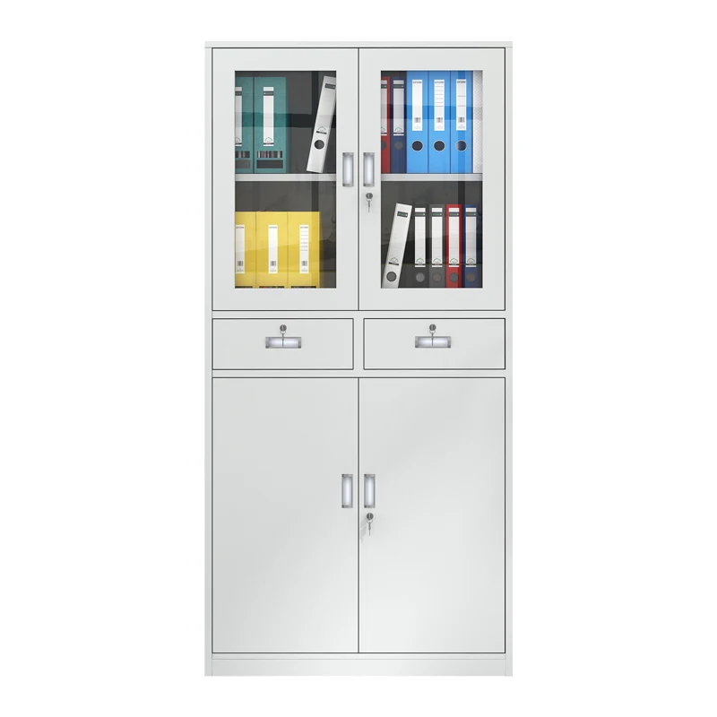 Archivadores de almacenamiento de Metal para muebles de oficina, cerraduras de armario de 2 puertas, organizador de acero, gran oferta