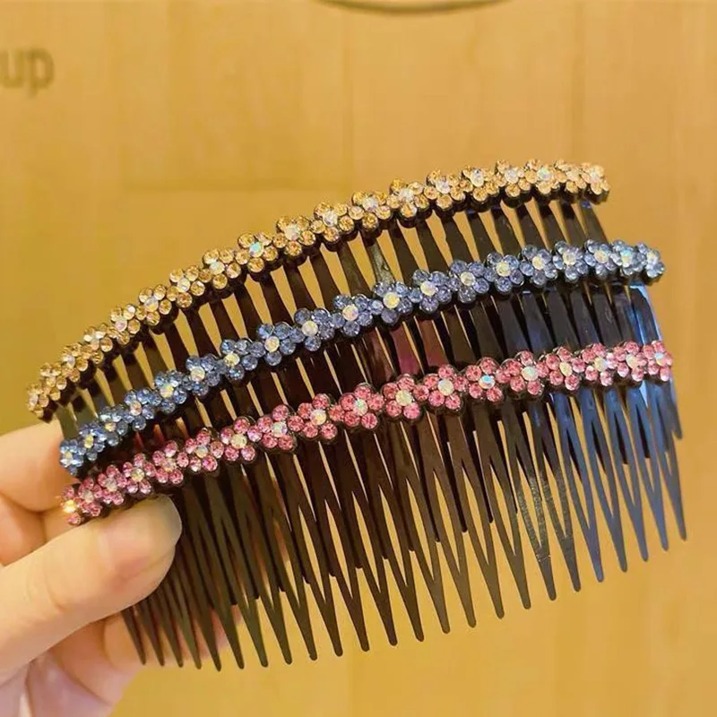 Women Hair Side Combs Straight Teeth Hair Hairpin Hair Comb Hair Side Clip Bridal Wedding Veil Comb Headwear Korean Styling Tool