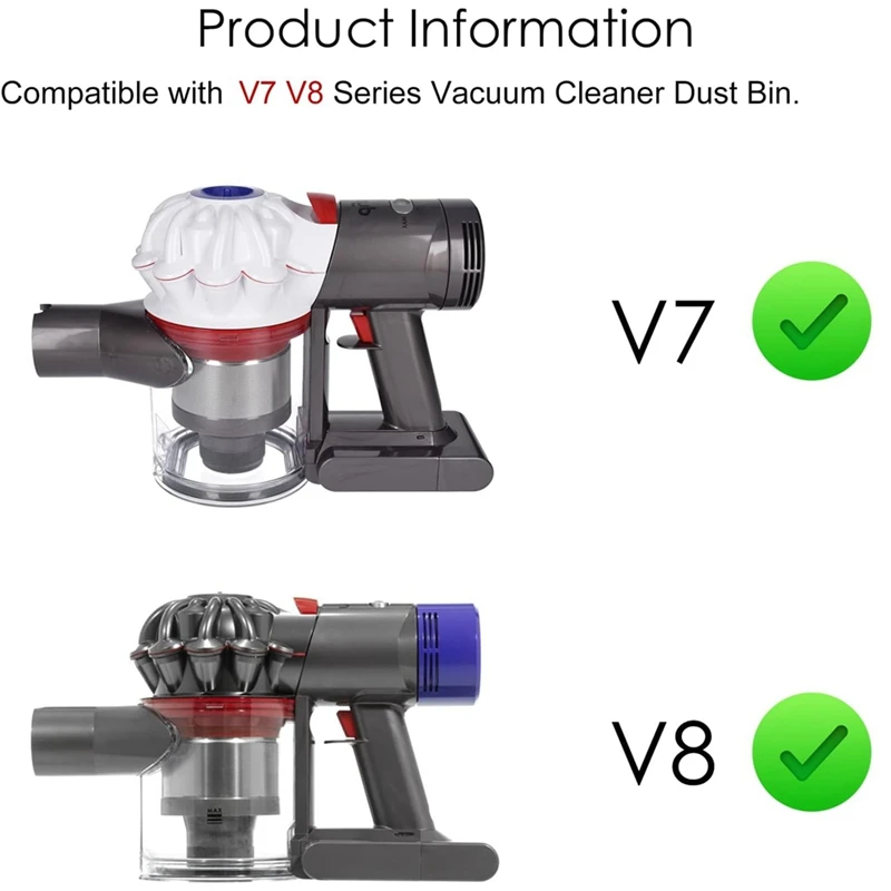 Сменная крышка пылесборника, фильтр, задняя крышка двигателя для Dyson V7 V8, беспроводные пылесосы, ремонт, детали для пылесоса