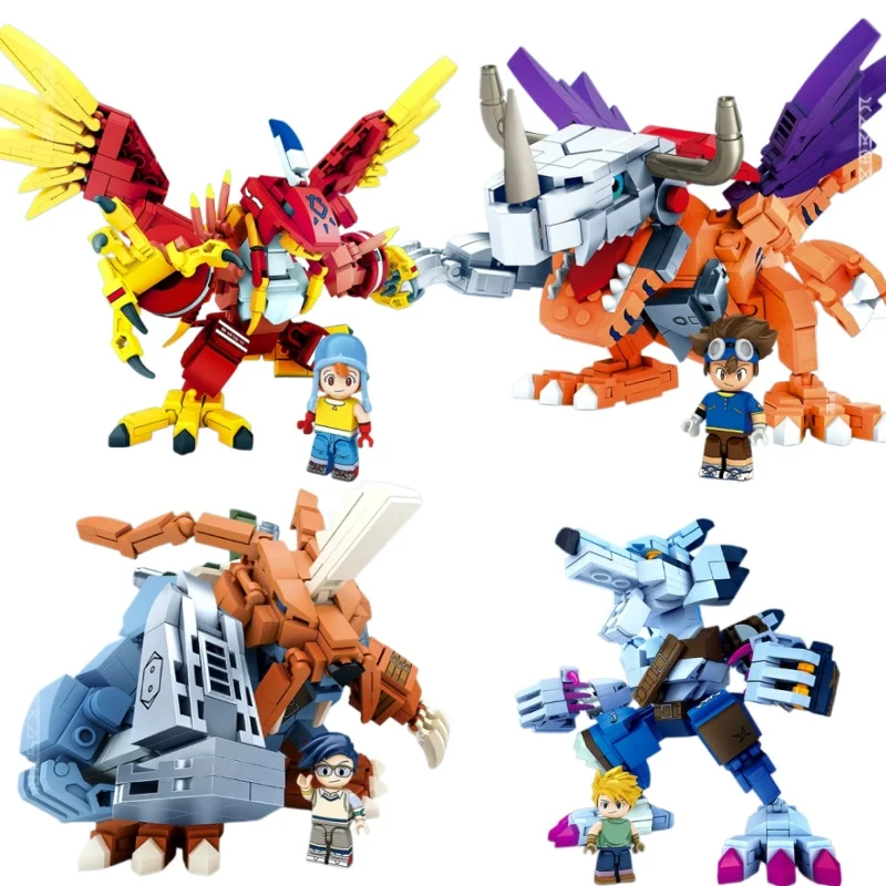 SEMBO BLOCK Digital Adventure Building Blocks Garuru Mon Agumon Construction Model Children's Puzzle Birthday Gifts Toys