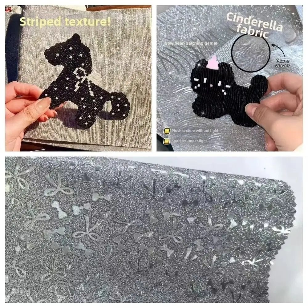 5pcs/set Fuse Beads Silver Glitter Baking Cloth Non Stick DIY Heat Resistant Ironing Sheets Shining Reusable