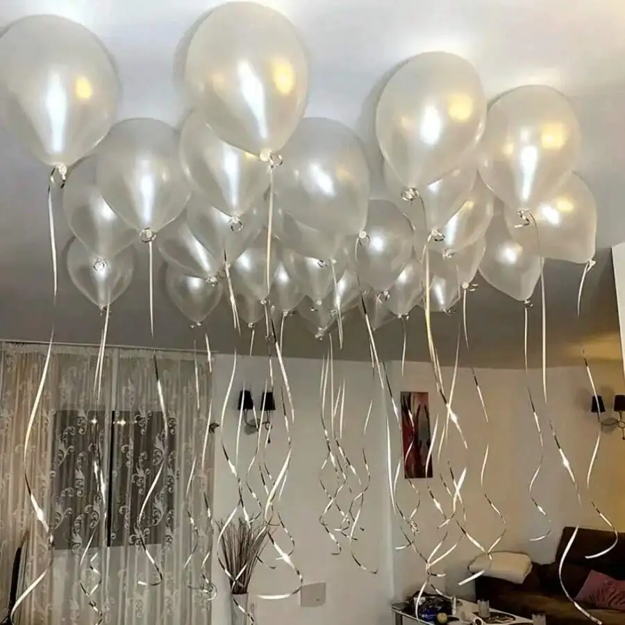 10/30/50/pcs 12Inch Pearl White Latex Balloon Set Suitable For Birthday Wedding Valentine's Day, Thanksgiving Party Decoration
